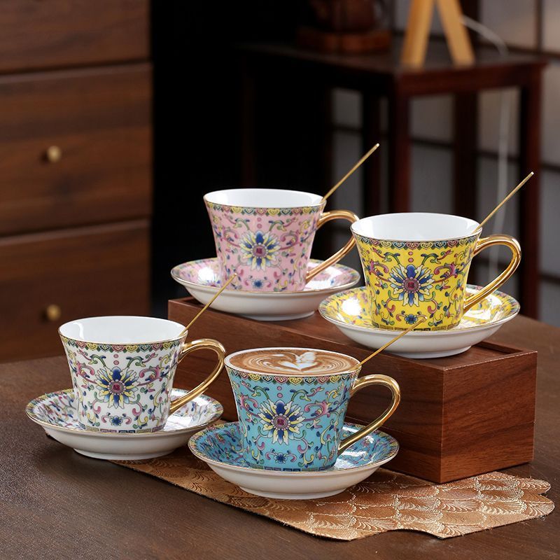 Coffee Tea English - 180Ml Cangkir Kopi Keramik Gaya Eropa