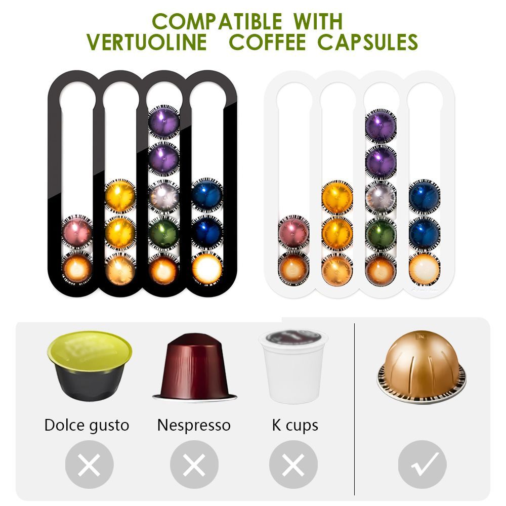 Coffee Capsule Holder - VERTUOLINE Bahan Akrilik dengan Magnet, Lemari