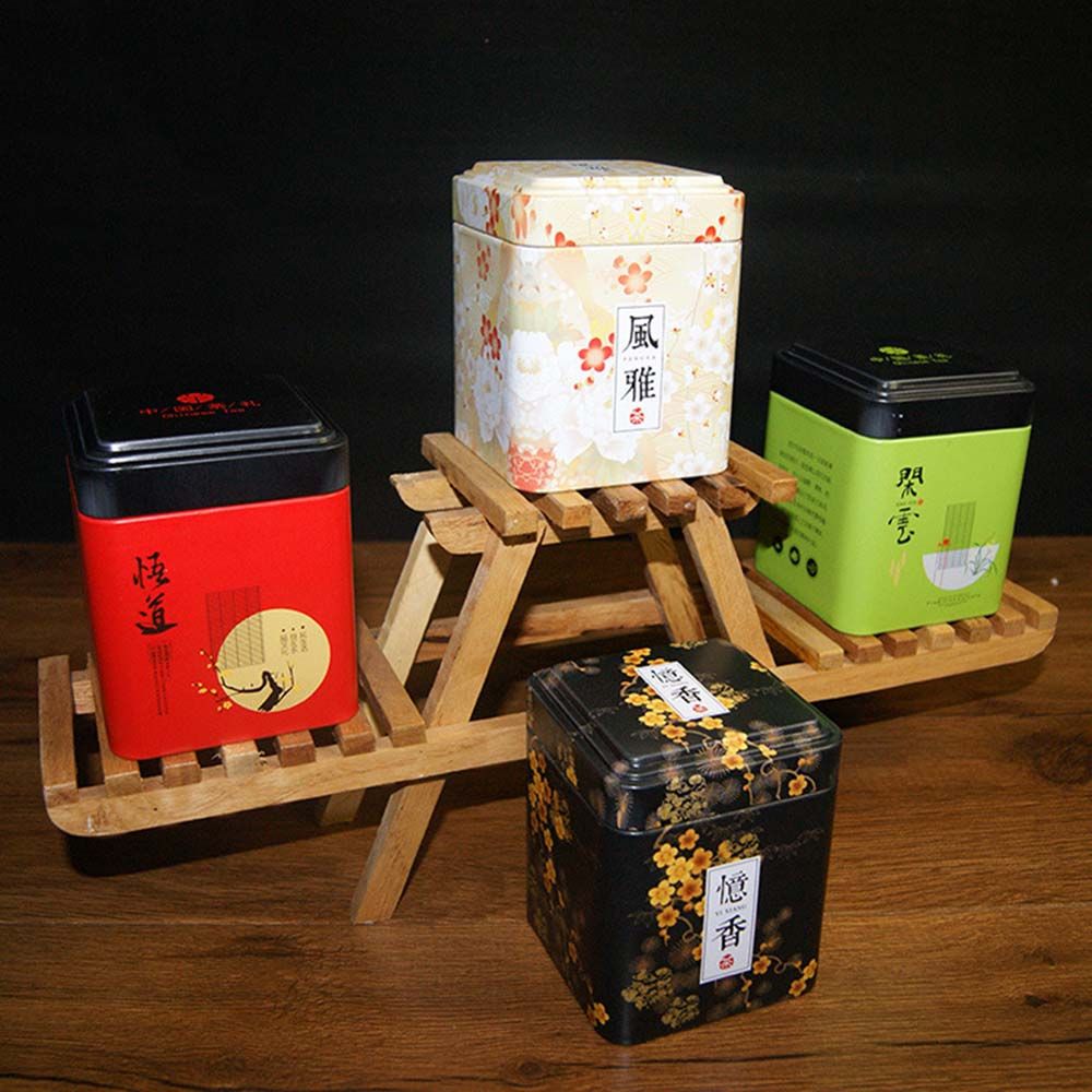Coffee Tea Jar Set - Kaleng Aluminium Kedap Udara Gaya Cina