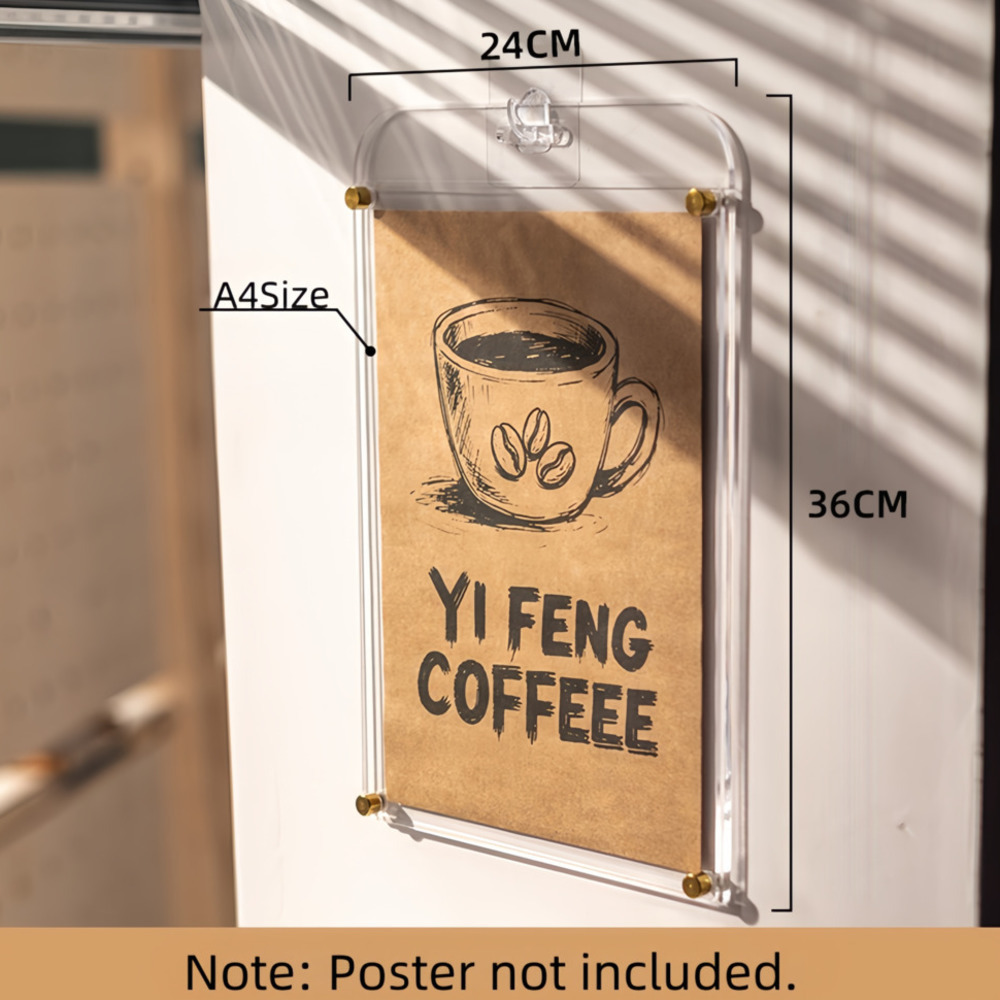 Coffee Tea Menu - 1 Buah Stand Display A4 Transparan