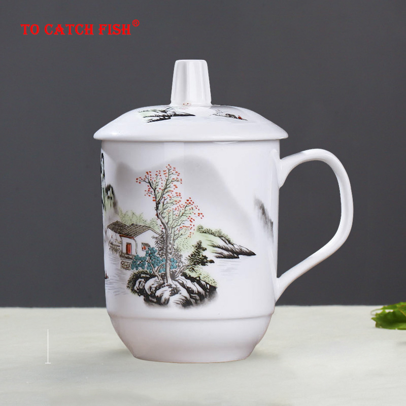 Lemon Tea Coffee - Gaya Cina Keramik Cangkir Kepribadian Retro