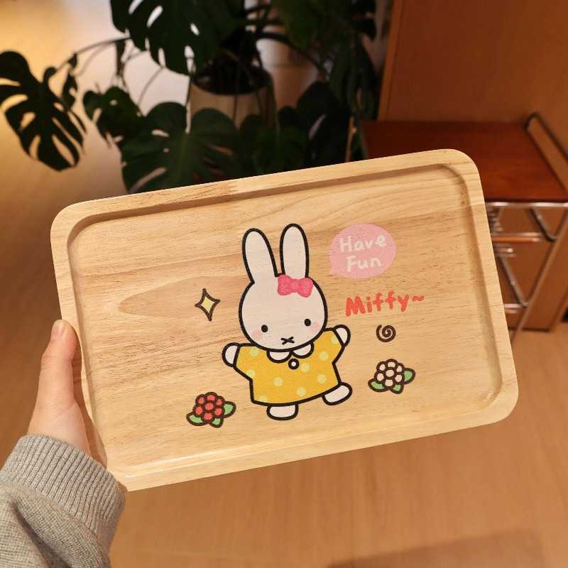 Good Coffee Tea - Piring Kayu Miffy Rabbit Kawaii Anime