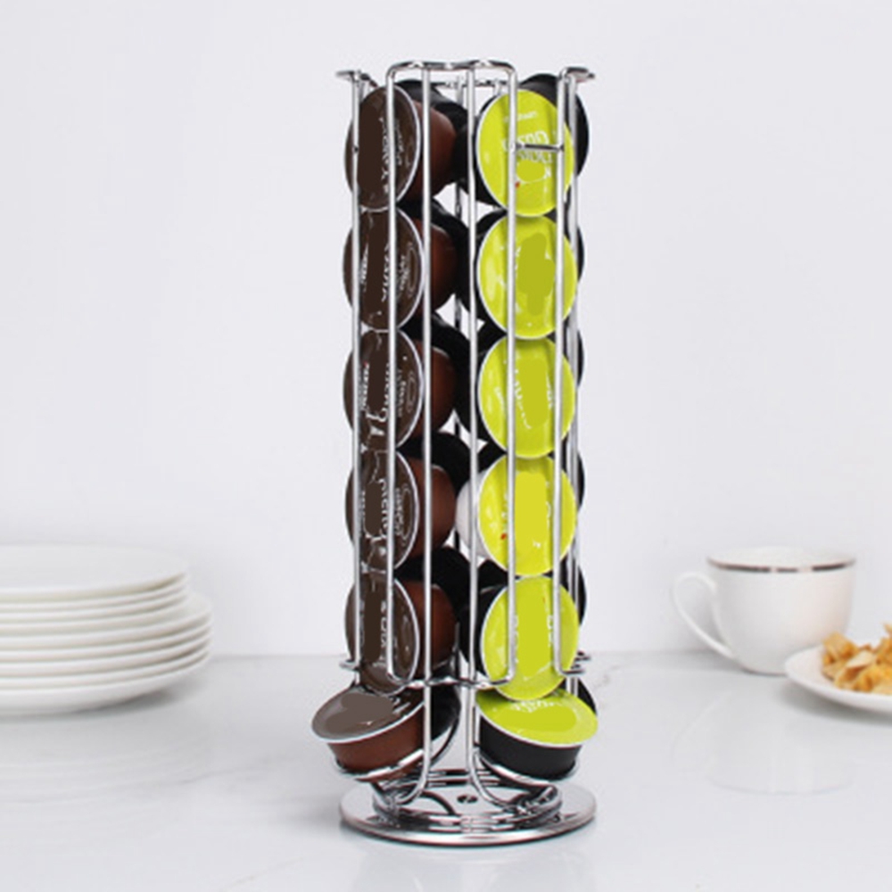 Coffee Capsule Holder - AS63-18Cups Tempat Penyimpanan Kapsul Kopi Berputar,