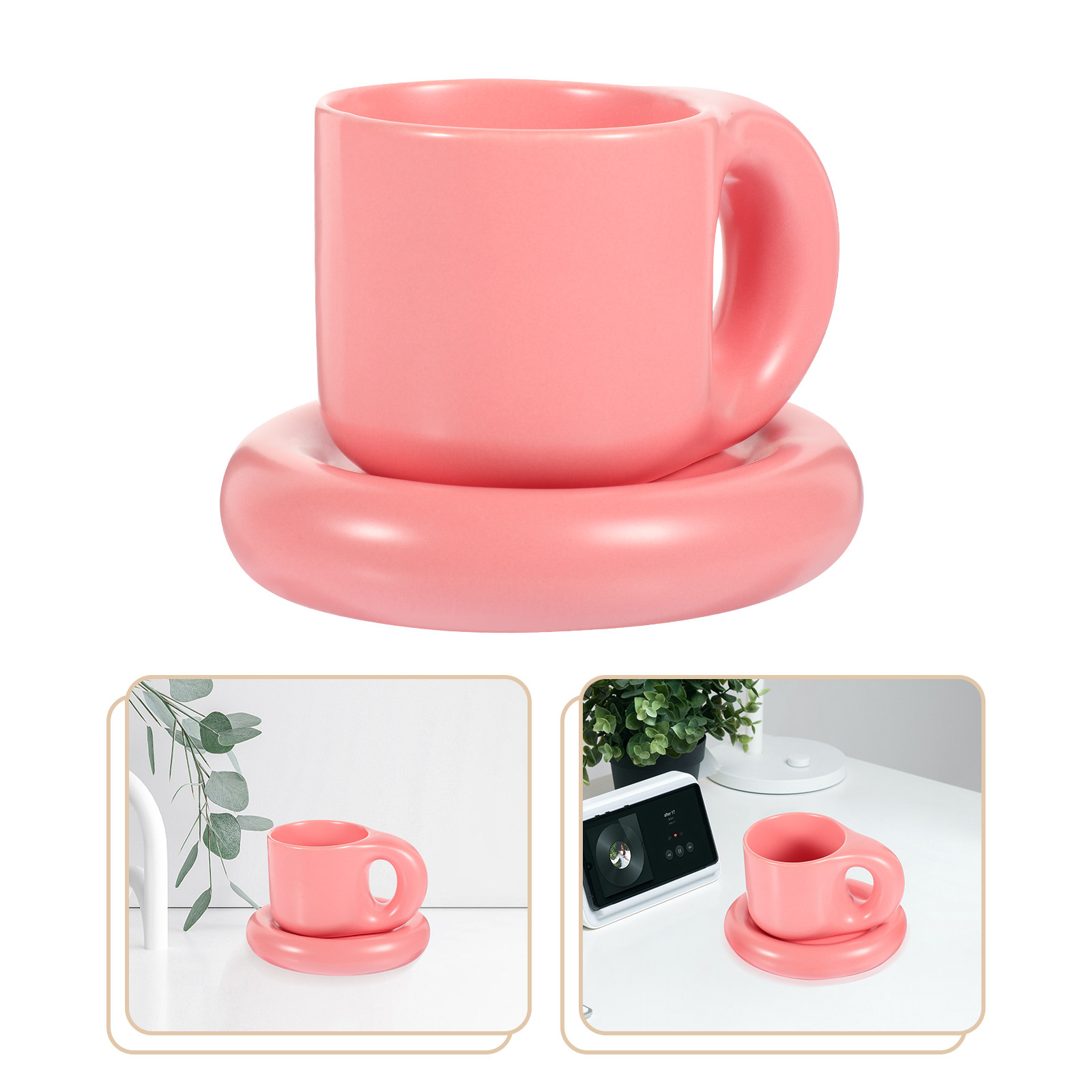Coffee Tea Uses - Set Cangkir Kopi Keramik dengan Piring