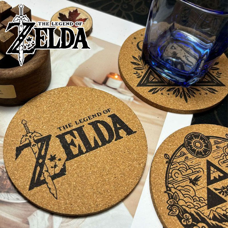 Good Coffee Tea - Zelda Coaster Kartun Anime Bulat Tikar