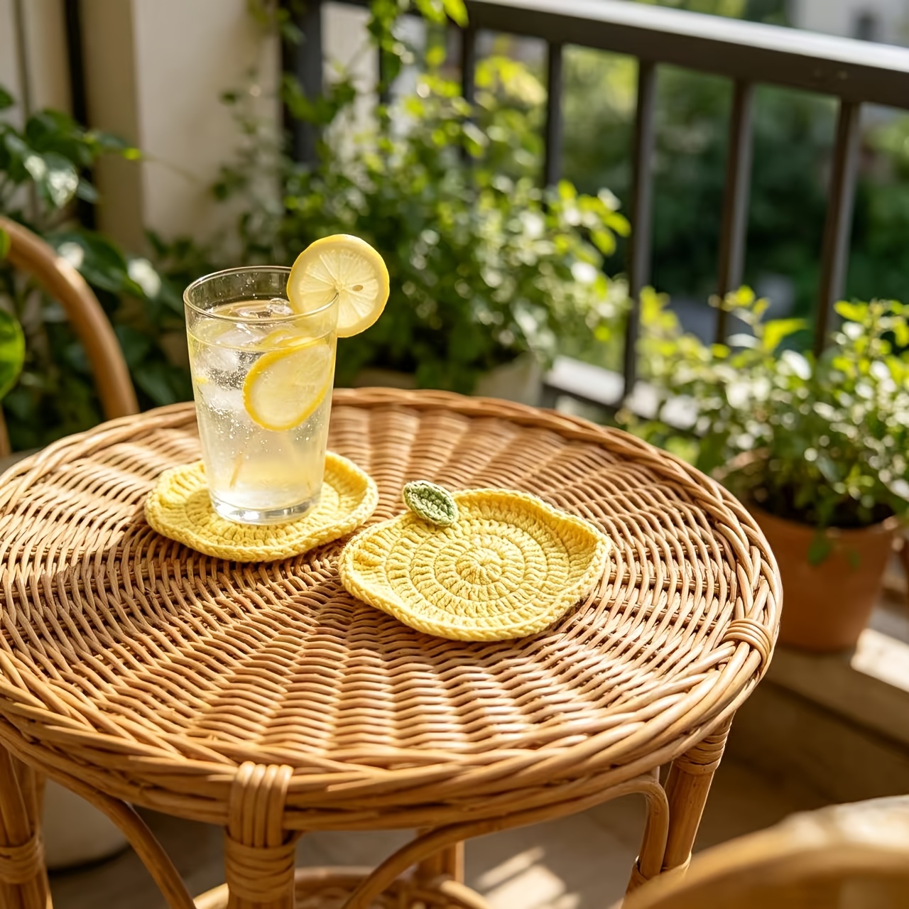 Lemon Tea Coffee - Alas Gelas Lemon Rajutan Tangan, Desain