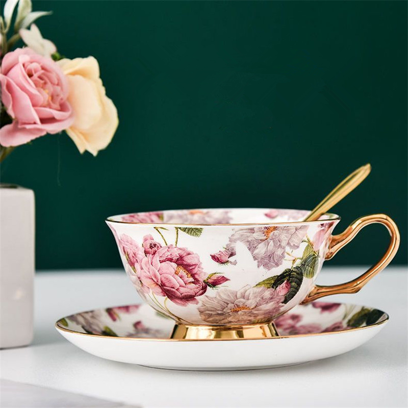 Coffee Tea English - Set Cangkir dan Piring Kopi Cantik