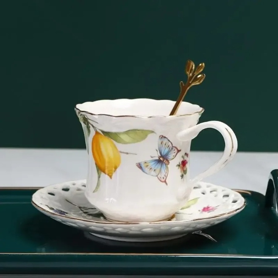 Lemon Tea Coffee - Set Cangkir Teh Gaya Eropa, Cangkir