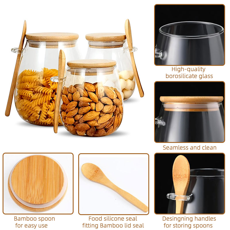 34oz gelas tertutup dengan sen - Coffee Tea Jar Set ulasan dan harga