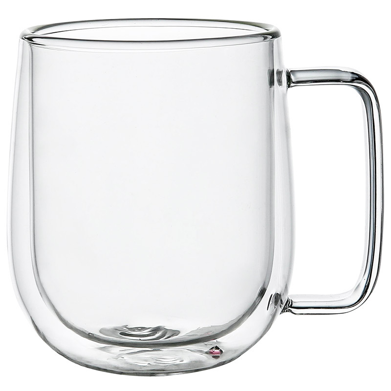 80-650Ml Mug Kaca Dinding Gand - Lemon Tea Coffee ulasan dan harga