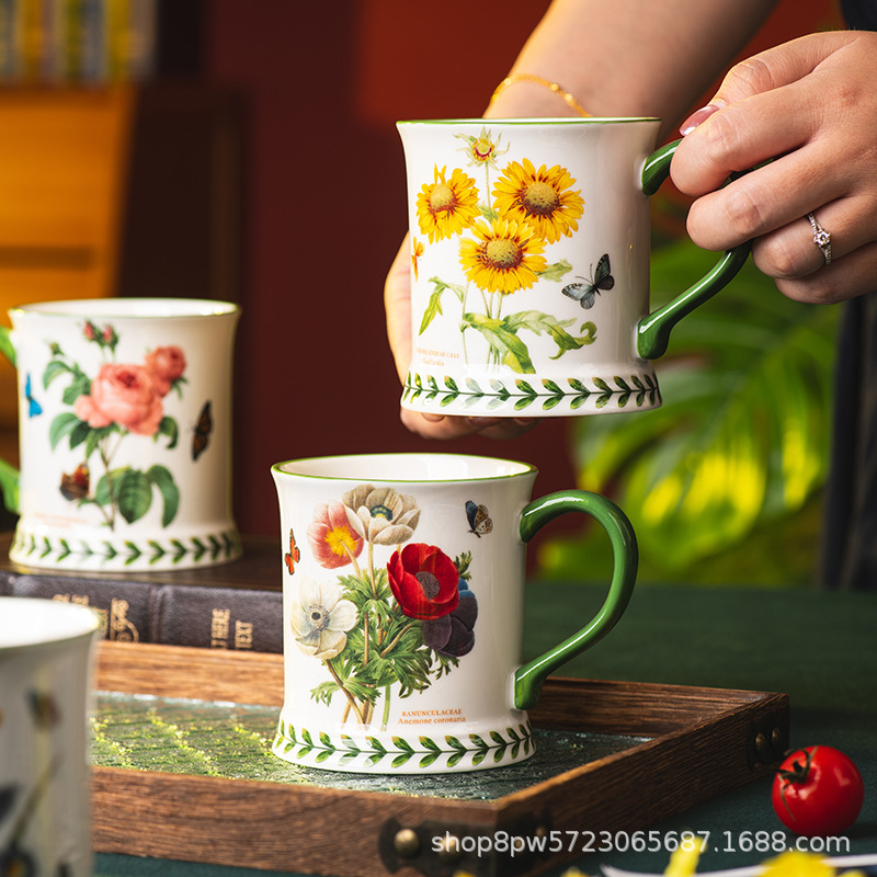 Cangkir Kopi Keramik Gaya Past - Coffee Tea English ulasan dan harga