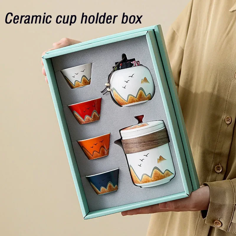 Kotak hadiah, cangkir teh kera - Coffee Tea Jar Set ulasan dan harga