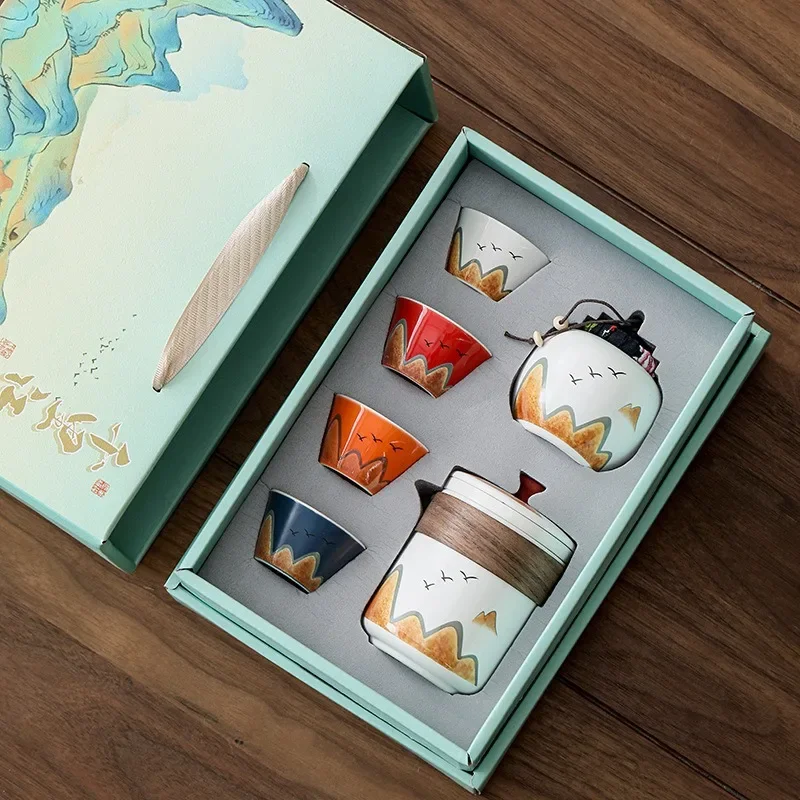 Kotak hadiah, cangkir teh kera - Coffee Tea Jar Set ulasan dan harga