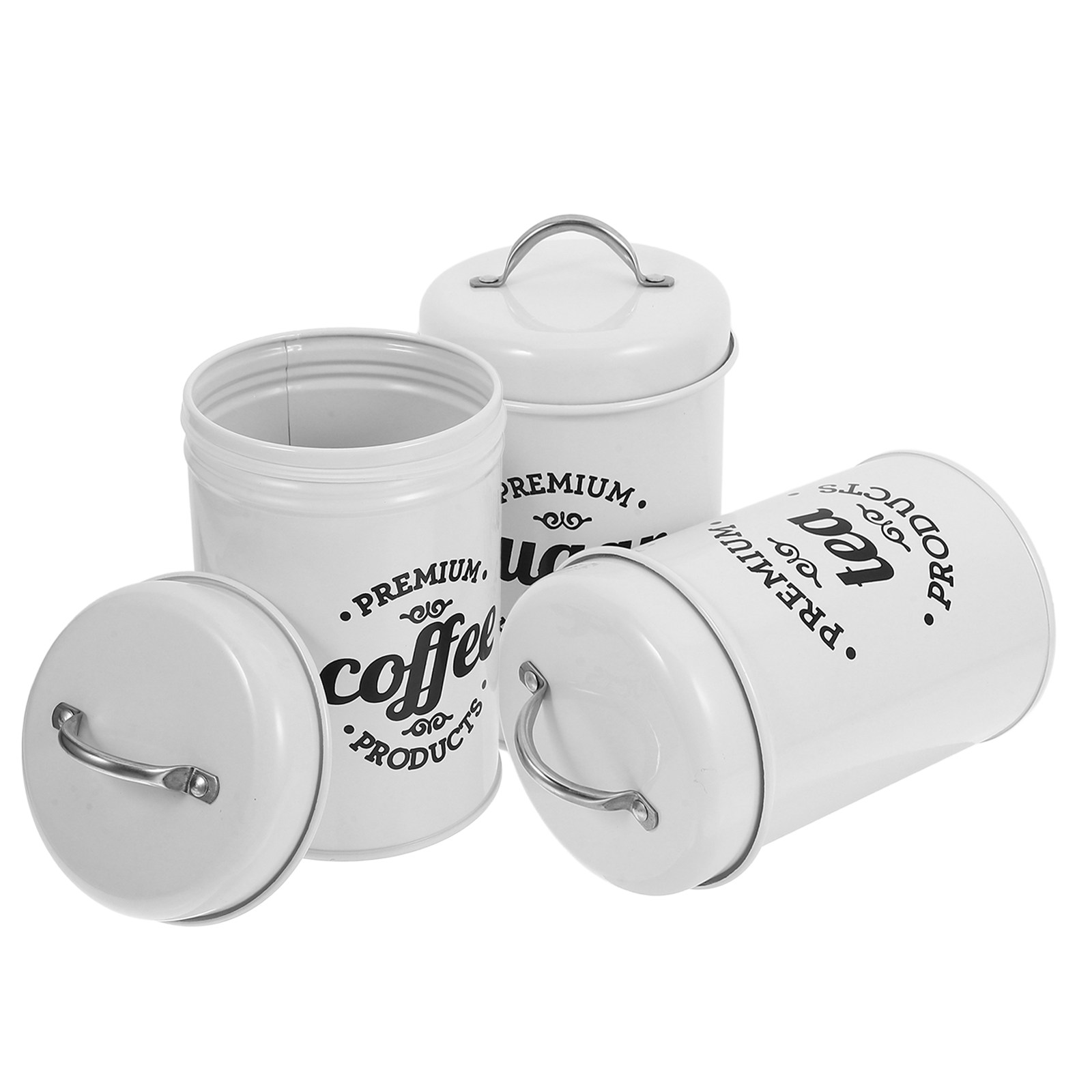 Set Kaleng Logam Kedap Udara u - Coffee Tea And Sugar Canisters ulasan dan harga