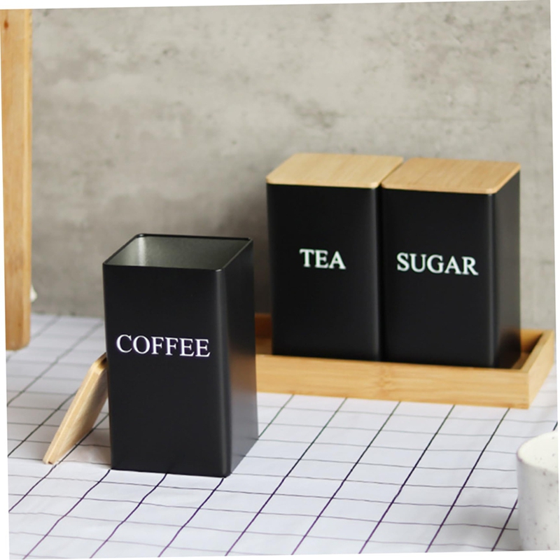 Set 3 Buah Wadah Teh Kopi Gula - Coffee Tea Jar Set ulasan dan harga
