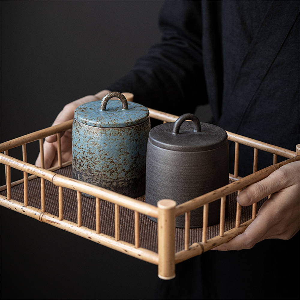 Toples Tersegel Caddy Teh Kera - Coffee Tea And Sugar Canisters ulasan dan harga