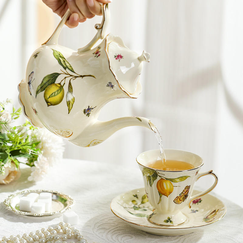 Set Teh Gaya Pedesaan Eropa, T - Lemon Tea Coffee ulasan dan harga