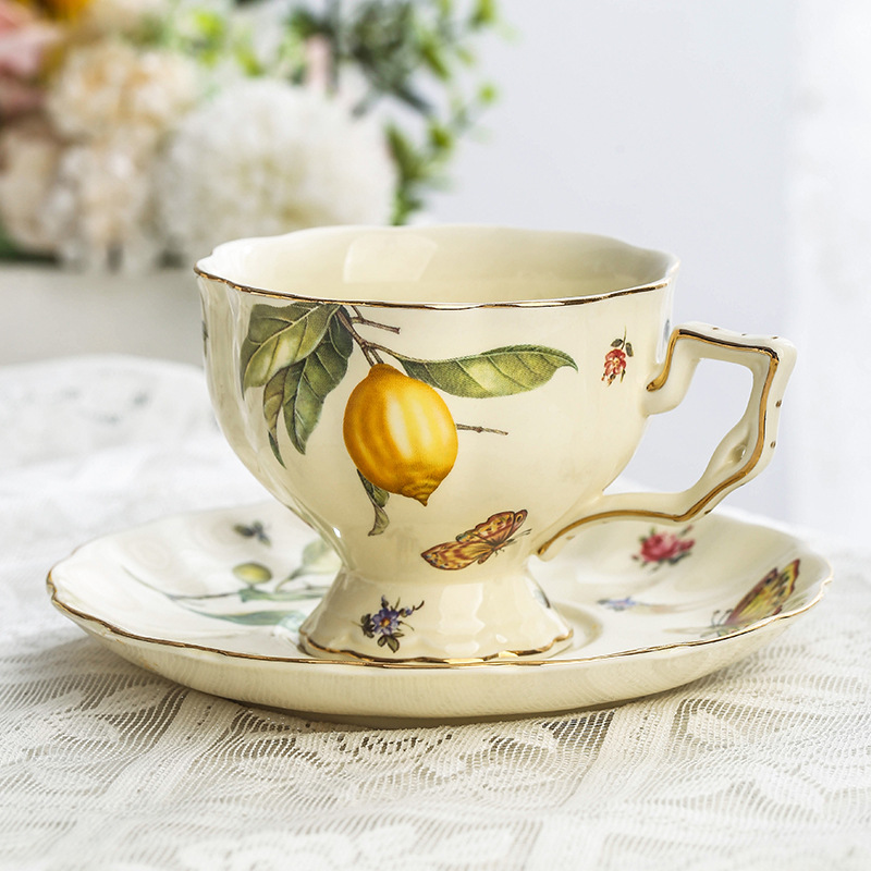 Set Teh Gaya Pedesaan Eropa, T - Lemon Tea Coffee ulasan dan harga