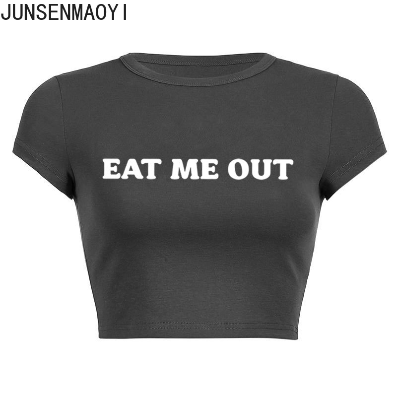 Eat Me Out kaus Crop wanita le - Coffee Tea Or Me ulasan dan harga