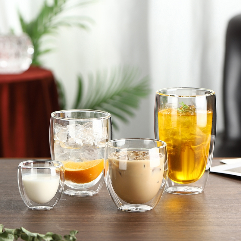 Mug Kaca Dinding Ganda Transpa - Lemon Tea Coffee ulasan dan harga