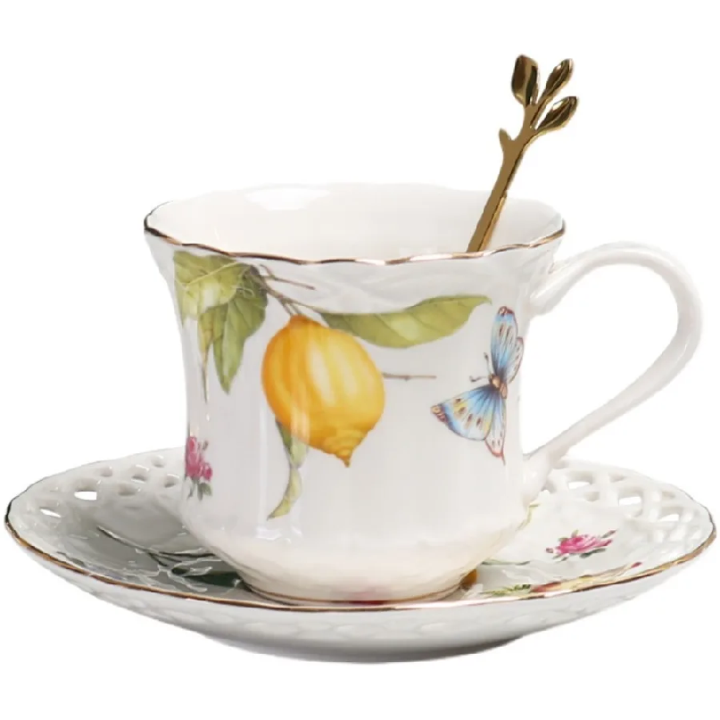 Set Cangkir Teh Gaya Eropa, Ca - Lemon Tea Coffee ulasan dan harga