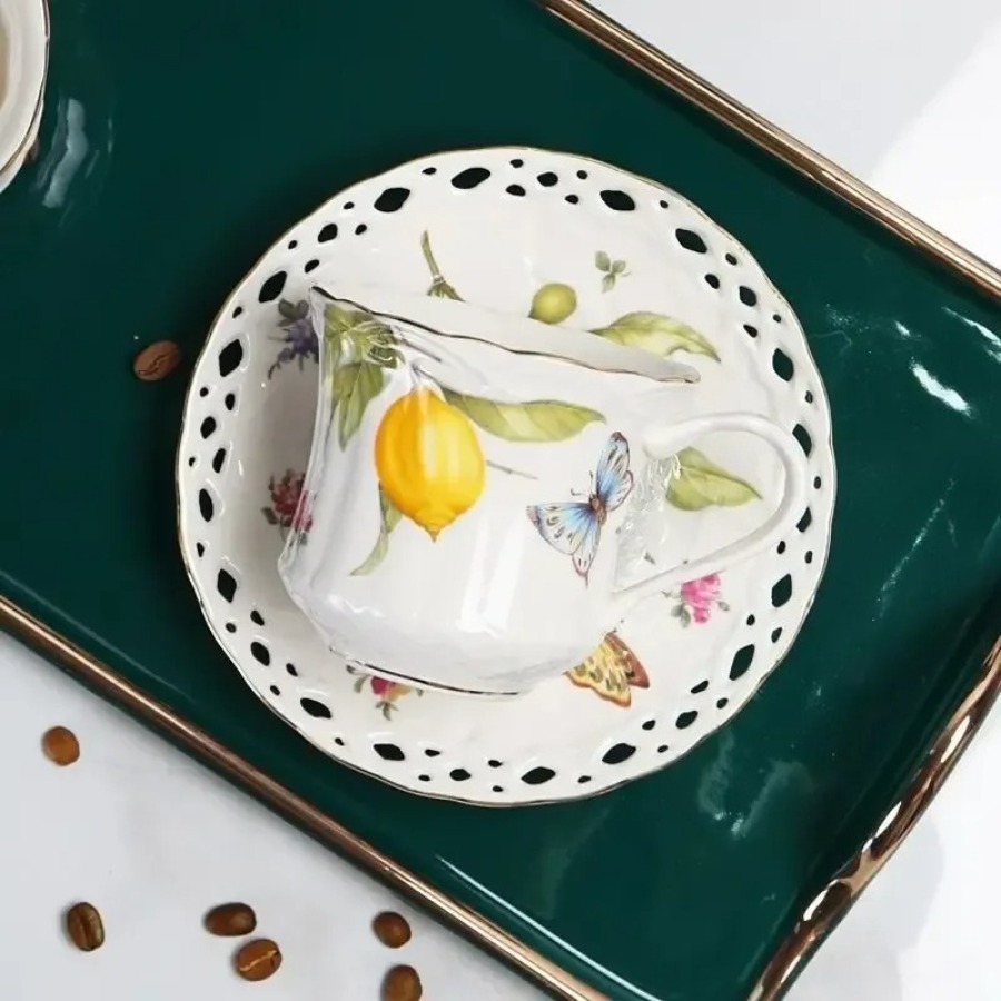 Set Cangkir Teh Gaya Eropa, Ca - Lemon Tea Coffee ulasan dan harga