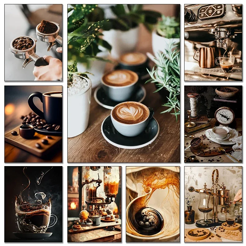 Poster Seni Cangkir Kopi Espre - Coffee Bean ulasan dan harga